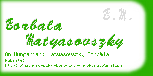 borbala matyasovszky business card