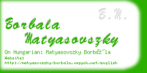 borbala matyasovszky business card